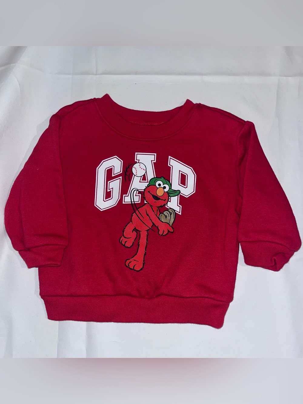 Gap Sesame Street Elmo Baby Sweatshirt Red 6-12M